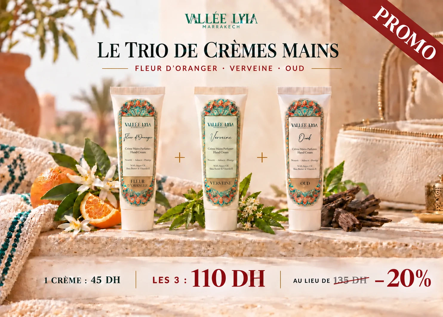 Trio de crèmes mains
